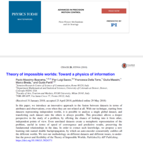 Theory of impossible worlds: Toward a physics of information