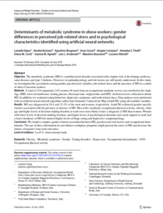 Metabolic Syndrome in Obese Workers