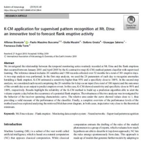 K-CM application for supervised pattern recognition at Mt. Etna: an innovative tool to forecast flank eruptive activity