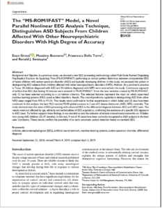 EEG – MS-ROM/IFAST Model in Clinical and Neuroscience