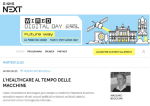 WIRED  DIGITAL DAY – Conferenza 11 Febbraio 2020 Teatro Petruzzelli Bari