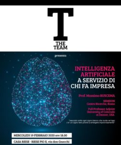 Intelligenza Artificiale a Servizio di chi fa Impresa – 19 Febbraio