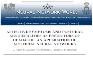 AFFECTIVE SYMPTOMS AND POSTURAL ABNORMALITIES AS PREDICTORS OF HEADACHE: AN APPLICATION OF ARTIFICIAL NEURAL NETWORKS