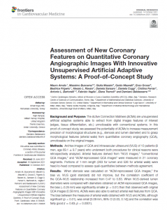 Assessment of New Coronary Features on Quantitative Coronary Angiographic Images With Innovative Unsupervised Artificial Adaptive Systems: A Proof-of-Concept Study